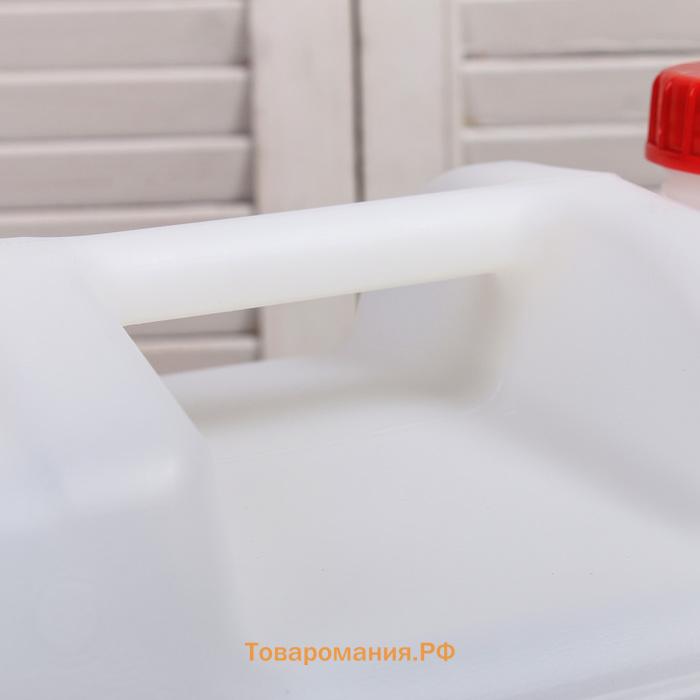 Канистра пищевая «Бочонок», 25 л, пластиковая, со сливом, белая