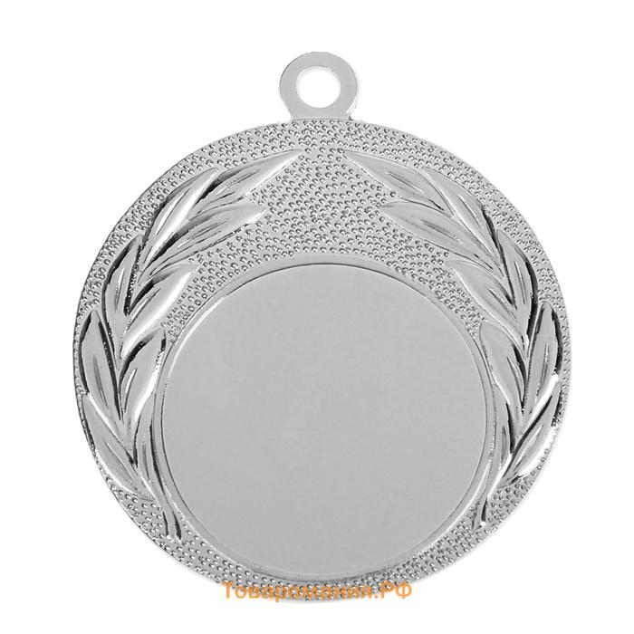 Медаль под нанесение 033, d= 4 см. Цвет серебро. Без ленты