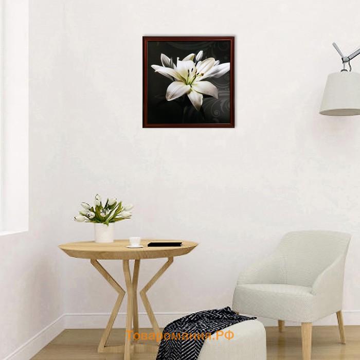 Картина "Белая лилия" 75*75 см