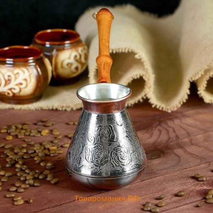 Турка для кофе медная «Роза», 0.5 л