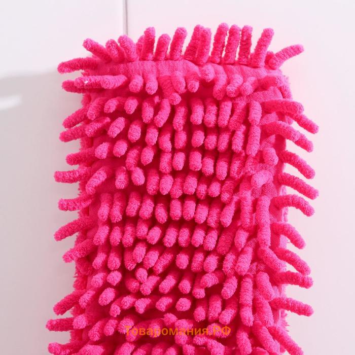 Швабра для мытья пола с распылителем, двусторонняя насадка из микрофибры 40×14 см, металлическая ручка 125 см, МИКС