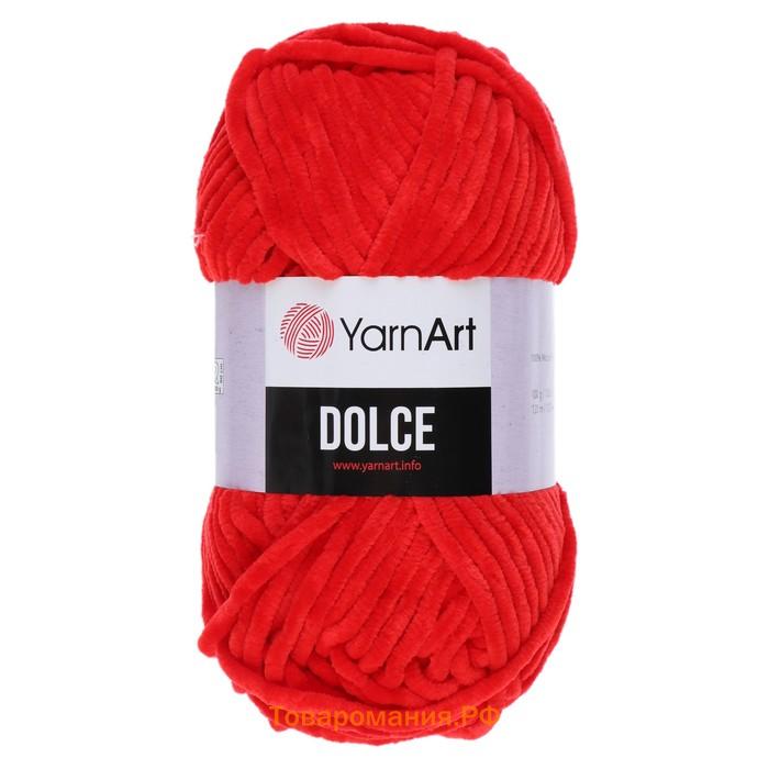 Пряжа "Dolce" 100% микрополиэстер 120м/100гр (748 красный)