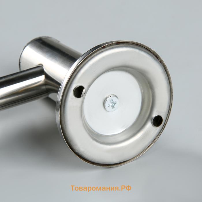Держатель для полотенец одинарный, 61×5×8.5 см, хром