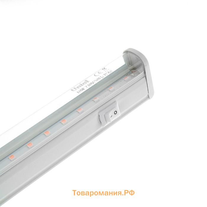 Фитосветильник светодиодный Uniel, 10 Вт, 560 мм, IP40, 220 В, мультиспектральный, с выкл.