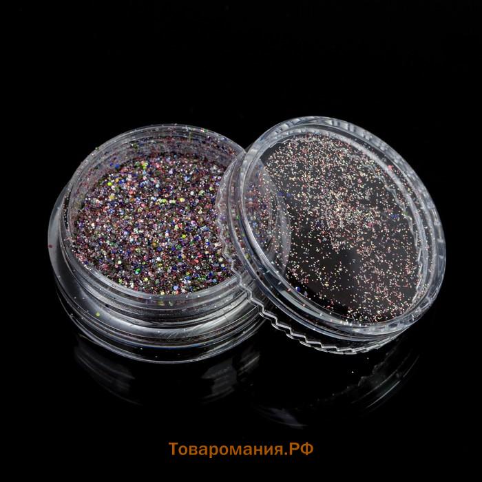 Блёстки для декора, средние/мелкие, разноцветные