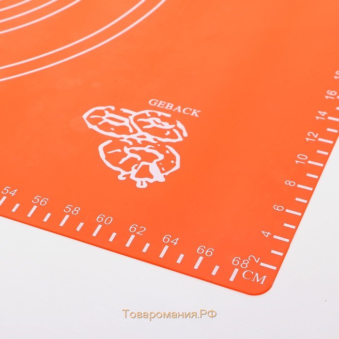 Коврик с разметкой «Эрме», силикон, 70×50 см, цвет МИКС