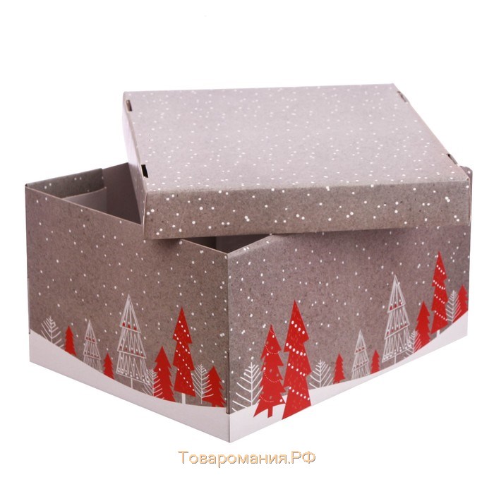 Складная коробка «Новогоднее поздравление», 31,2 х 25,6 х 16,1 см