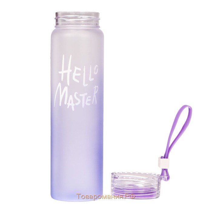 Бутылка для воды, 500 мл, Hello Master, 22 х 6 см, микс