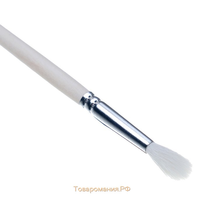 Кисть Коза круглая №4 (диаметр обоймы 4 мм; длина волоса 18 мм), деревянная ручка, Calligrata