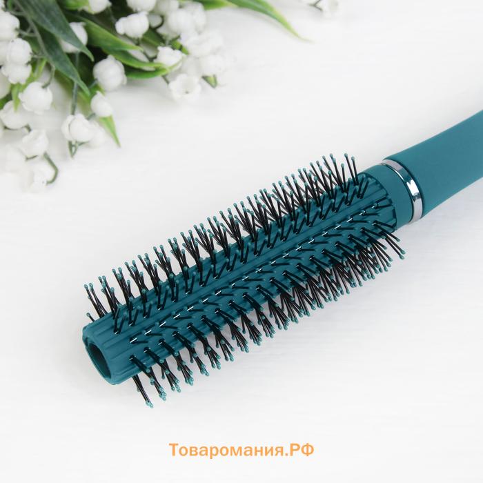 Брашинг, прорезиненная ручка, d=1.8/4×22(±1) см, бирюзовый