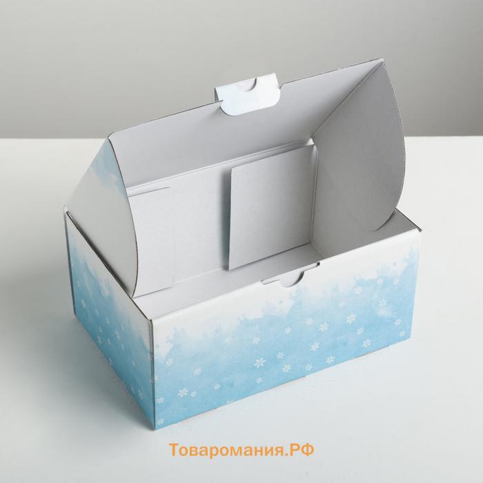 Складная коробка «Снежной зимы», 22 × 15 × 10 см