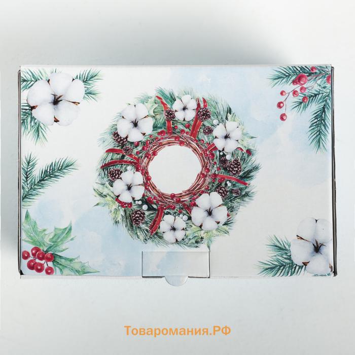 Складная коробка «Снежной зимы», 22 × 15 × 10 см