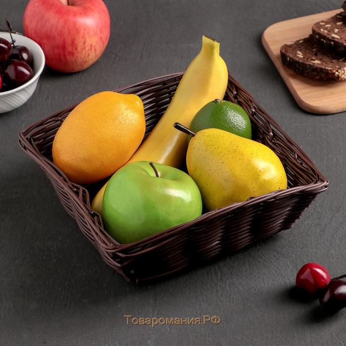 Корзинка для фруктов и хлеба «Шоко», 20×20×6,5 см