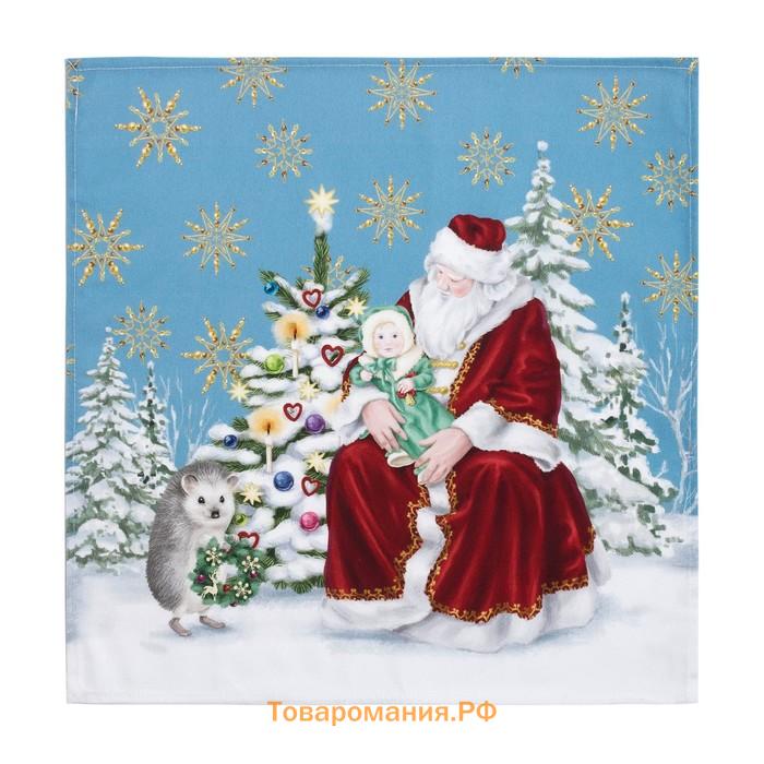 Набор столовый "Christmas time" скатерть 150х110см +/-3см с ГМВО, салф.40х40см-4 шт, хл100%