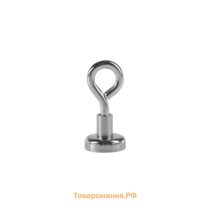 Магнит неодимовый с петлёй для авто, d 16 мм, сцепление 6 кг