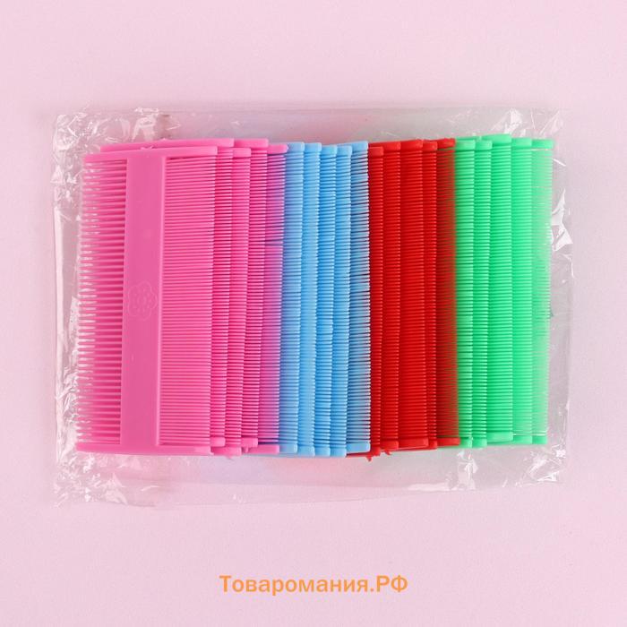 Расчёска двусторонняя, 9×5(±1) см, МИКС