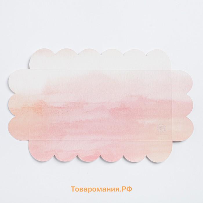 Коробка для печенья, кондитерская упаковка с пластиковой крышкой, «Цвети от счастья», 21 х 10.5 х 3 см