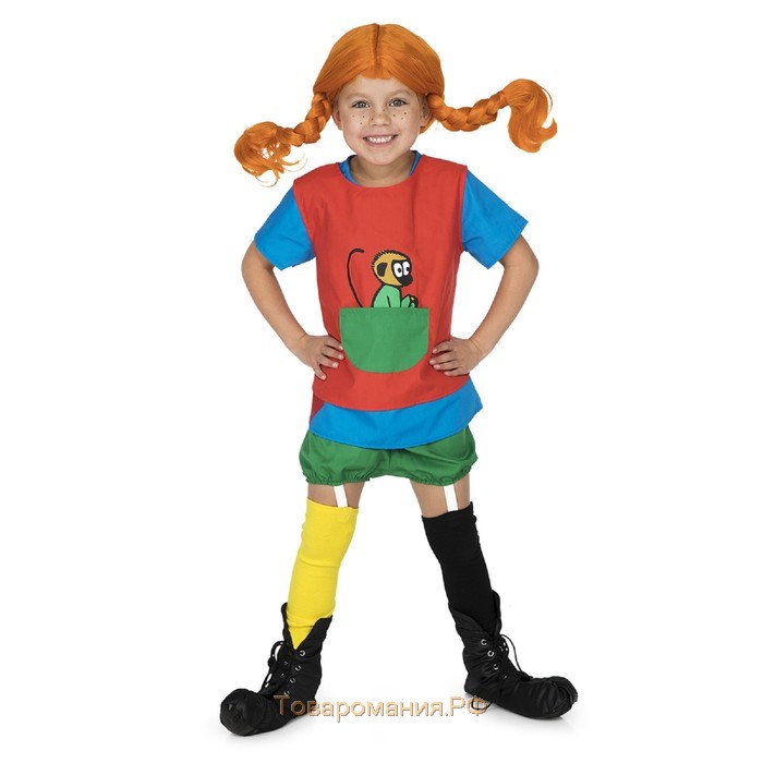 Карнавальный костюм «Пеппи Длинный чулок», возраст 4-6 лет