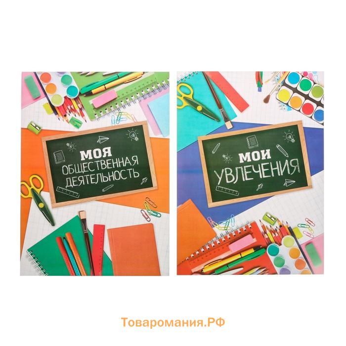 Папка школьная на кольцах «Портфолио школьника», 10 листов-разделителей, 24,5 х 32 см.