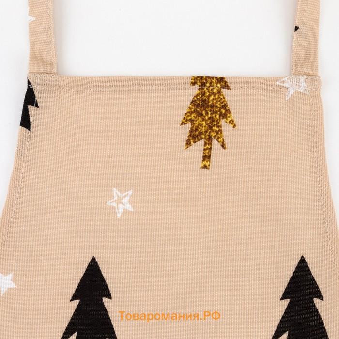 Фартук  "Доляна" Christmas mood 60х65см, 100%хл, рогожка 164 г/м2