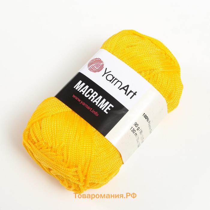 Пряжа "Macrame Макраме" 100% полиэстер 130м/90гр (142 жёлтый)