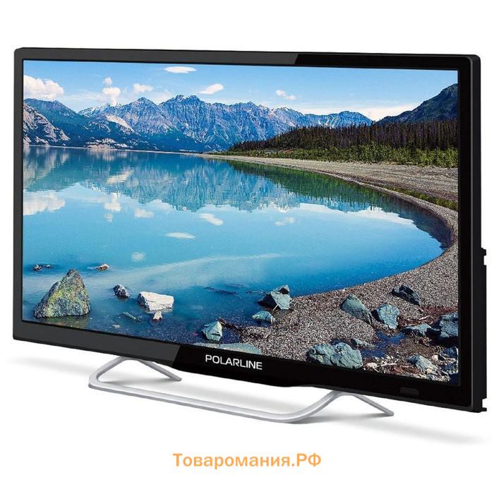 Телевизор PolarLine 24PL12TC, 24", 1366х768, DVB-T2/C, 1xHDMI, 1xUSB, чёрный