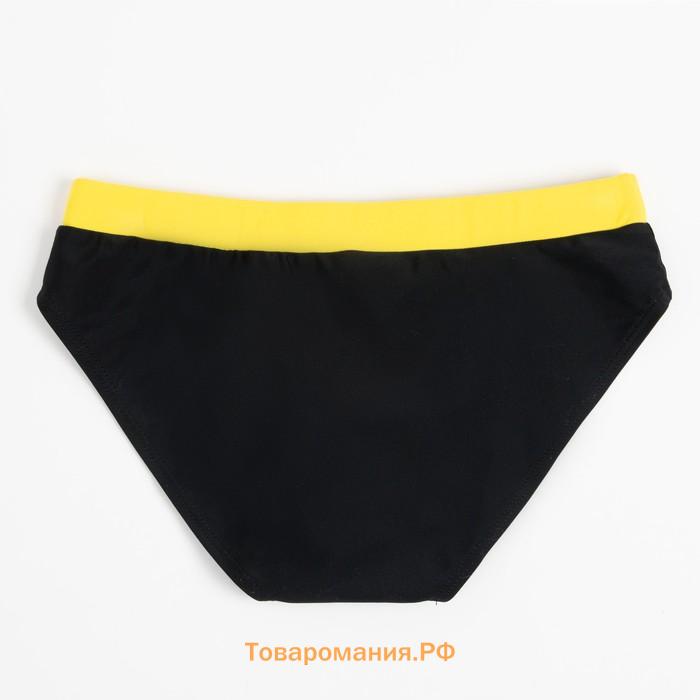 Плавки купальные для мальчика MINAKU, рост 122-128 см, чёрные/жёлтые