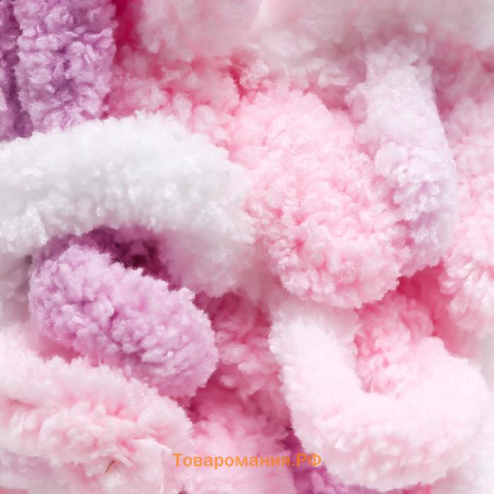 Плюшевая пряжа для вязания руками ALIZE, Puffy color, 100 % микрополиэстер, 9 м/100 г, (6051)