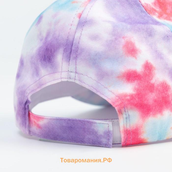 Кепка женская Tie-dye MINAKU, цвет фиолетовый, размер 56-58