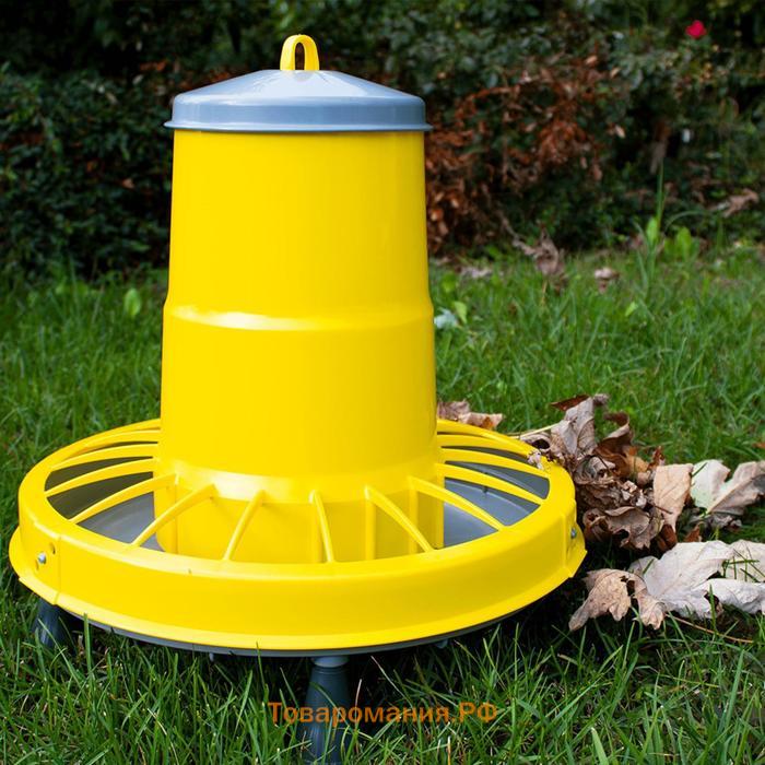 Кормушка бункерная для домашней птицы на 15,5 кг, на ножках, пластик, COMPACTA