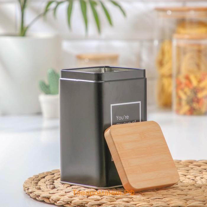 Банка для сыпучих продуктов «Lifestyle чай», 9×9×15 см