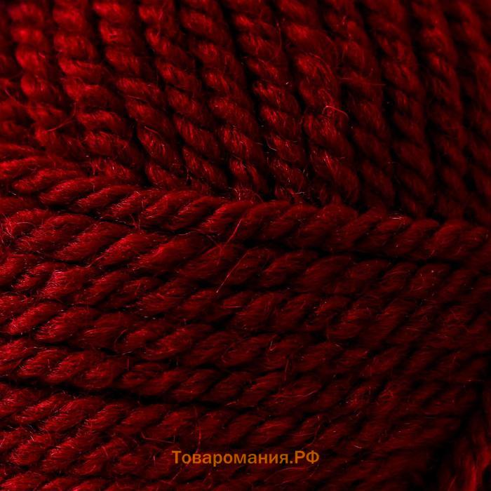 Пряжа для вязания спицами, крючком «Пехорский текстиль. Зимний вариант», 95% импортная шерсть, 5% акрил объёмный, 100 м/100 г, (323 т. бордо)