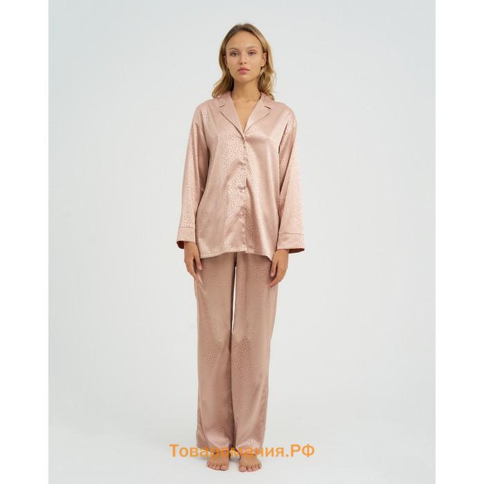 Пижама женская (рубашка, брюки) KAFTAN "Леопард", золотой, р.40-42