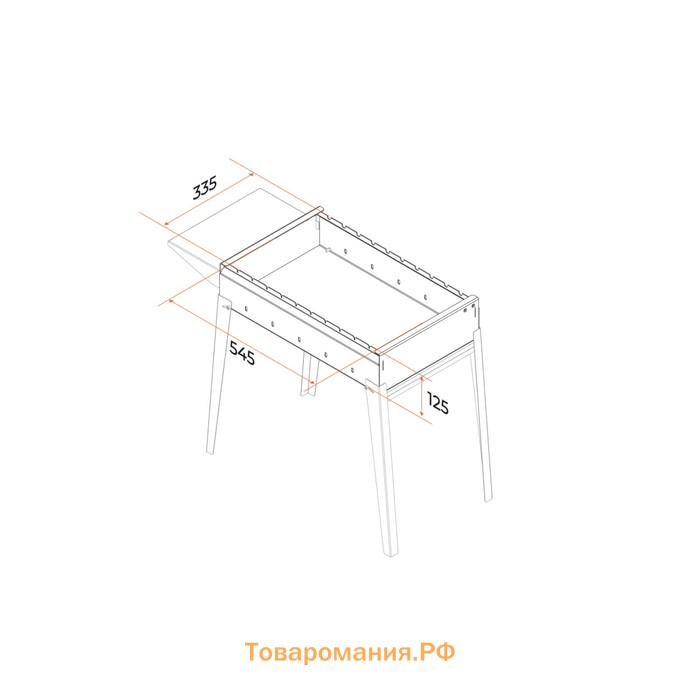 Мангал «Классика 600», 84.6×38×60.7 см, 2 мм, складные ножки, боковая полка