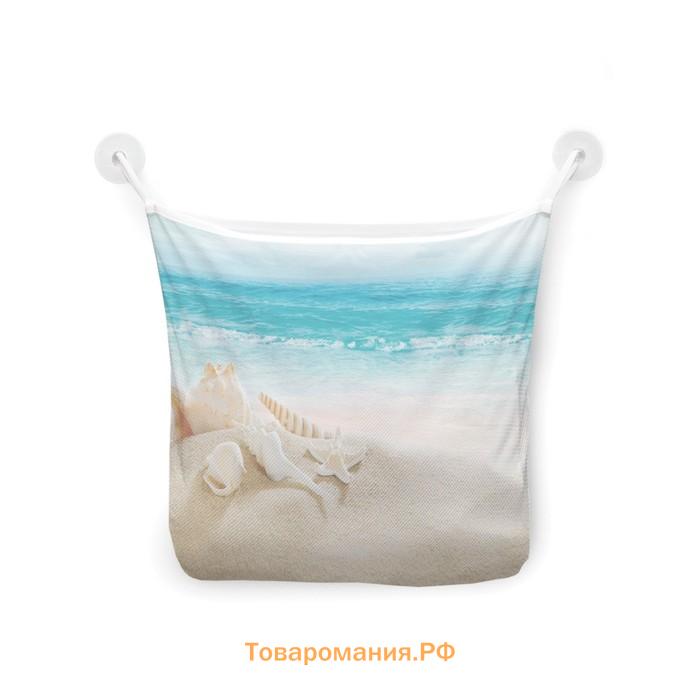 Органайзер в ванну на присосках «Песчаные останки», для хранения игрушек и мелочей, размер 33х39 см