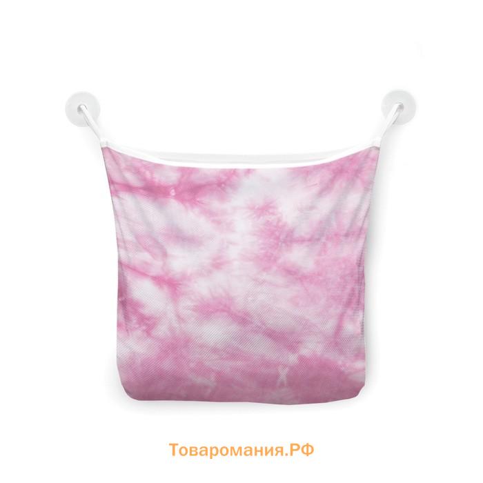Органайзер в ванну на присосках «Розовая фантазия», для хранения игрушек и мелочей, размер 33х39 см
