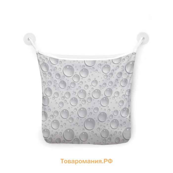 Органайзер в ванну на присосках «Воздушные пузыри», для хранения игрушек и мелочей, размер 33х39 см