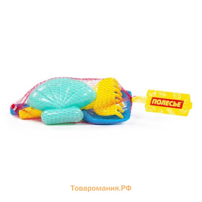 Набор песочный №560: лопатка, грабельки, формочки краб + ракушка