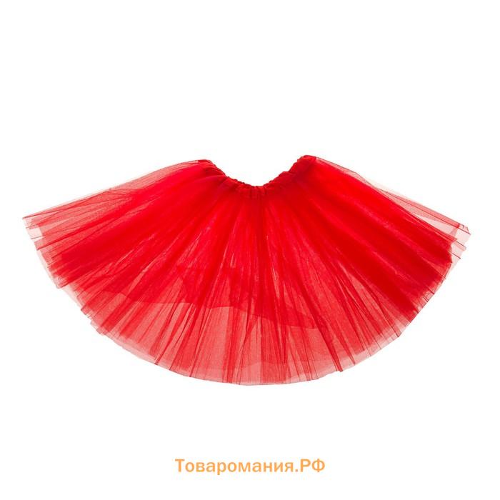 Карнавальный набор «Зайка с бантиком», ободок, юбка красная, 3-7 лет