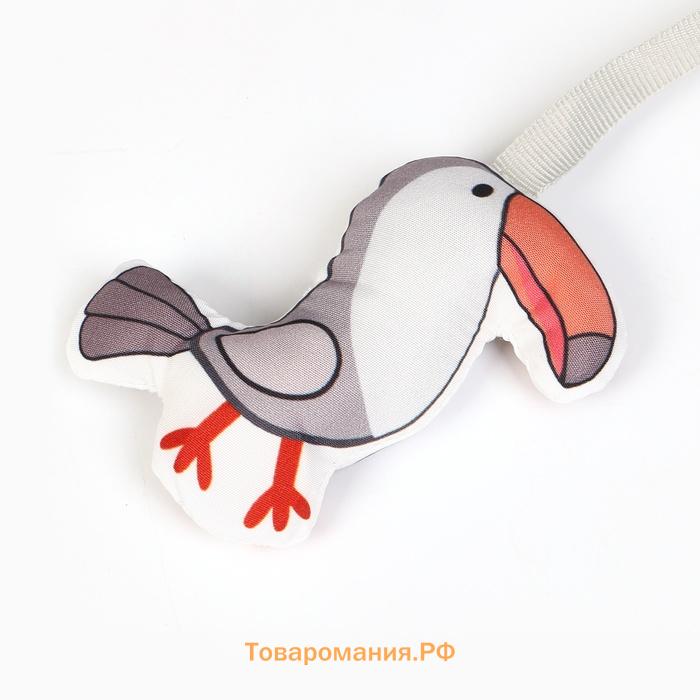 Развивающая игрушка Крошка Я «Подушечка Зверята», прорезыватель, погремушка, зеркало
