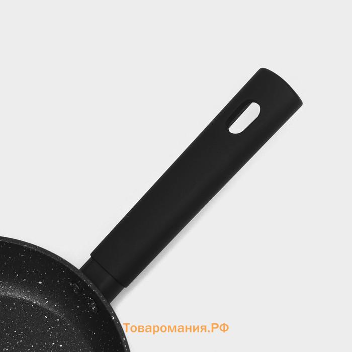 Сковорода  «Первый дом», d=22 см, кованый алюминий, антипригарное покрытие, индукция, чёрная