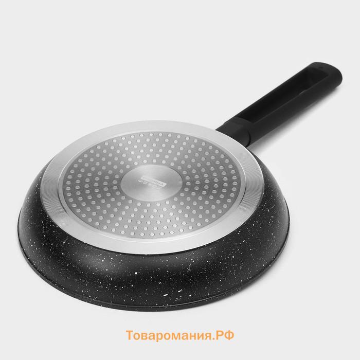 Сковорода  «Первый дом», d=22 см, кованый алюминий, антипригарное покрытие, индукция, чёрная