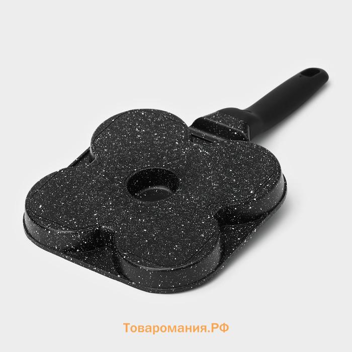 Сковорода-оладница  Petit, 18×18 см, литой алюминий, индукция, чёрная