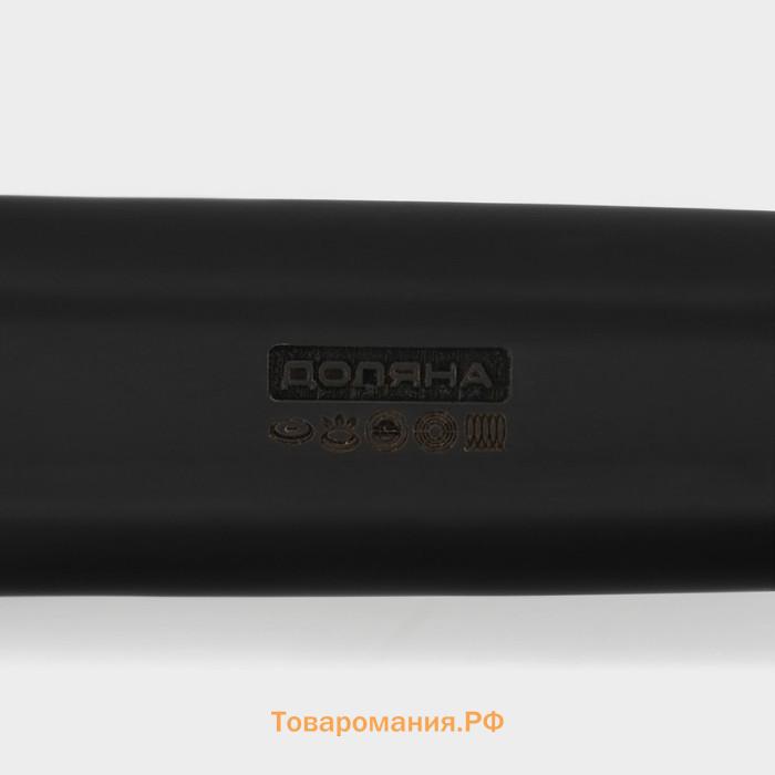 Сковорода гриль  «Моно», d=18 см, литой алюминий, индукция, тёмная, мрамор