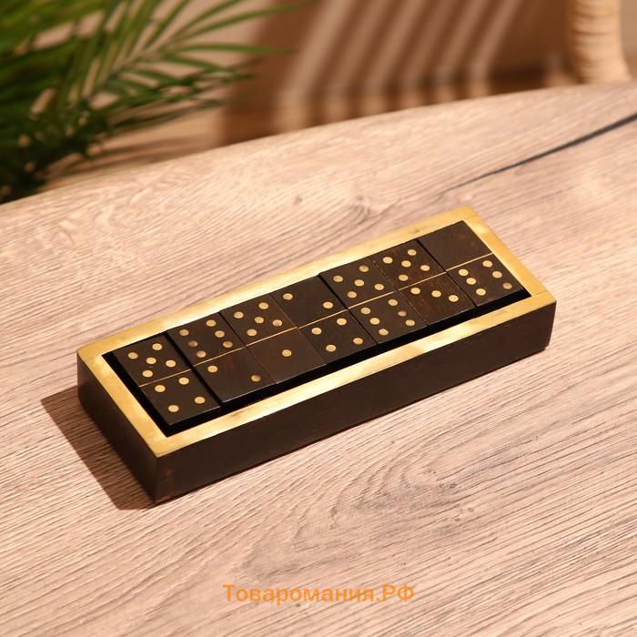 Игра настольная «Домино», в коробочке, 20×7×3 см, манговое дерево