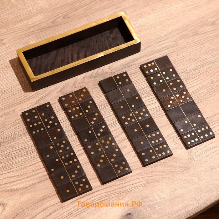 Игра настольная «Домино», в коробочке, 20×7×3 см, манговое дерево