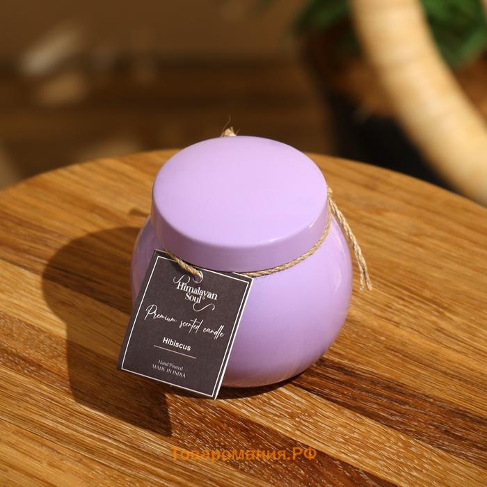 Свеча ароматическая в баночке, 150 г, парафин, hibiscus