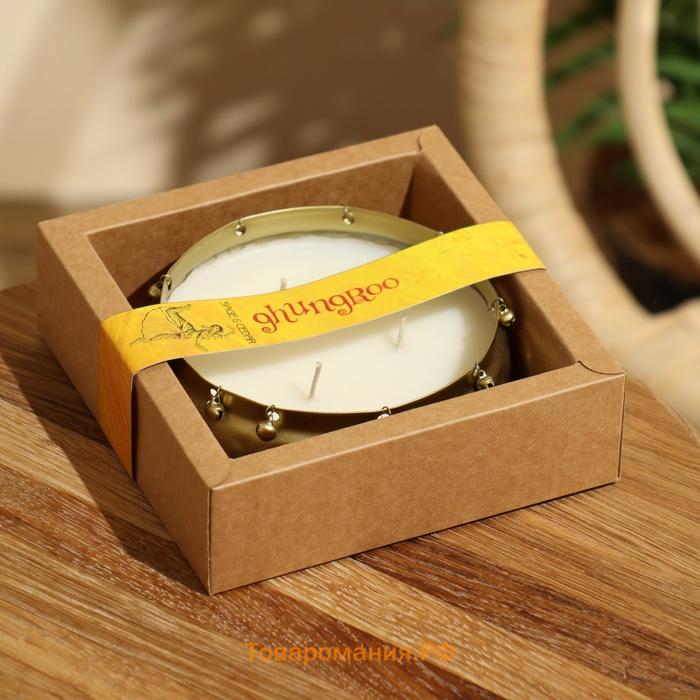 Свеча ароматическая Ghungroo ourli, 120 г, соевый воск, sage & cedar