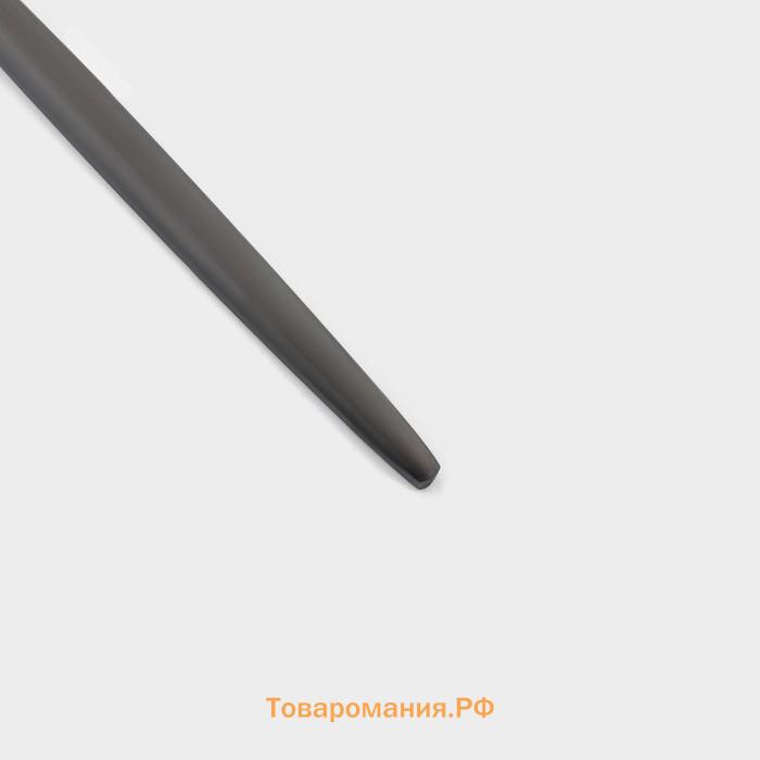 Набор чайных ложек Magistro «Фолк», длина 13.2 см, 6 шт., нержавеющая сталь, чёрный