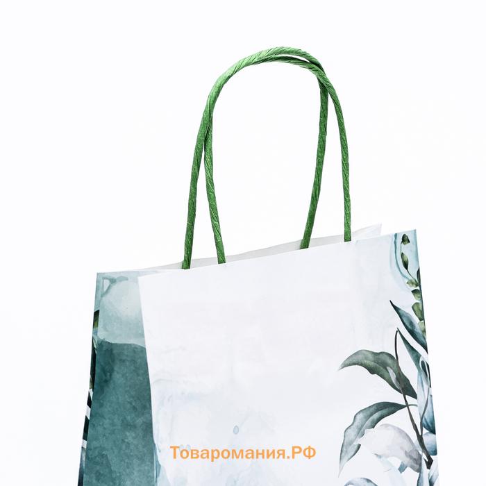 Пакет крафт «Подарок для тебя» 18×8×25 см